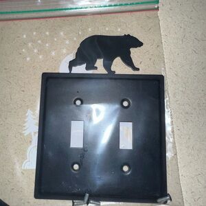 Black Metal bear switch cover
